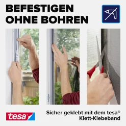 tesa Insektenschutz-Klettbandsystem 2 x (0,65 m x 2,5 m) weiß