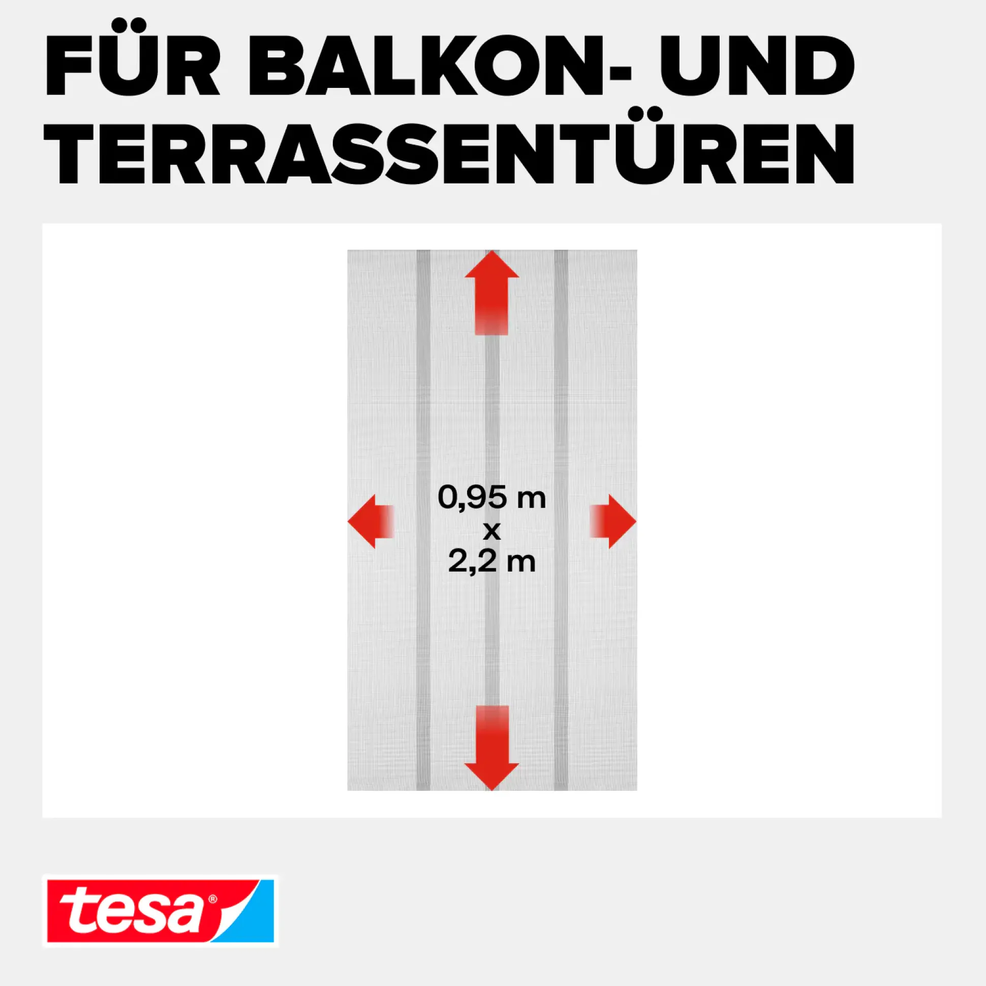 tesa Insektenschutz-Lamellenvorhang Standard 95 m x 220 cm schwarz