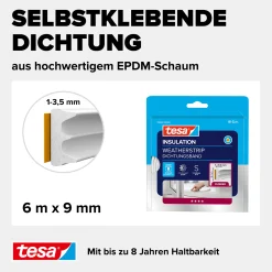 tesa Insulation E-Profil Classic 6 m, weiß