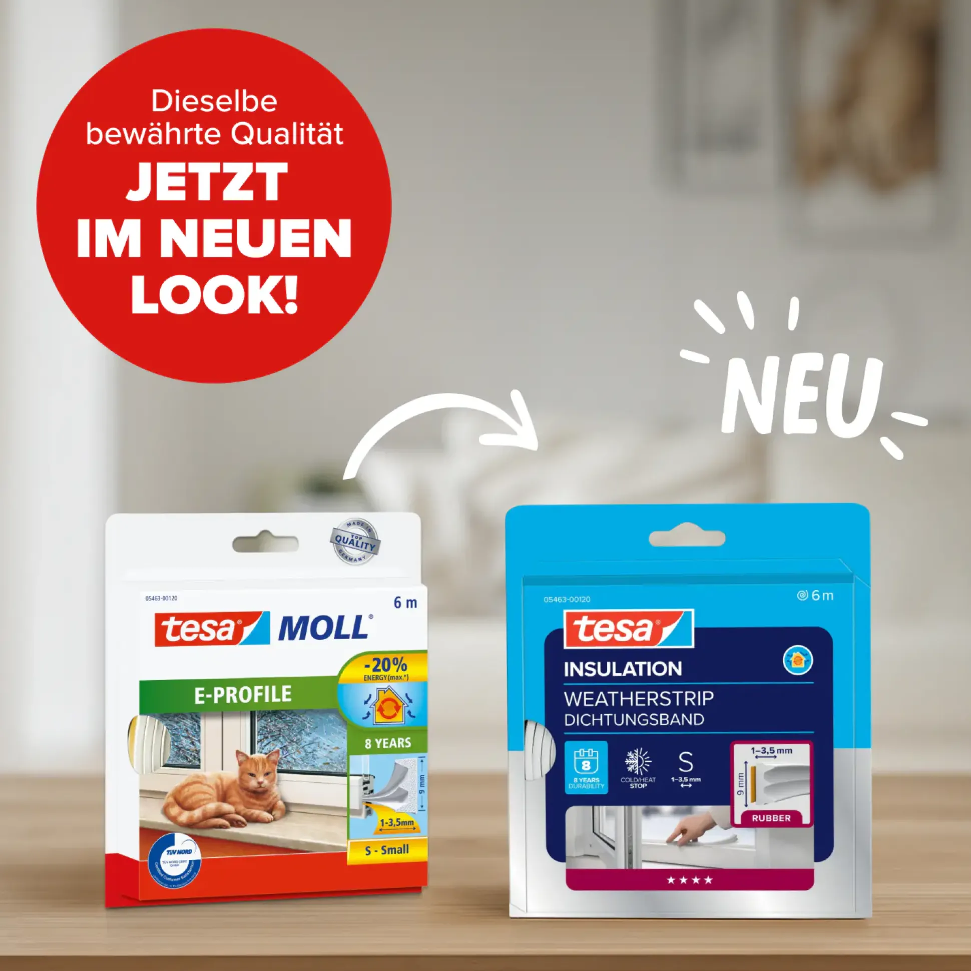 tesa Insulation E-Profil Classic 6 m, weiß