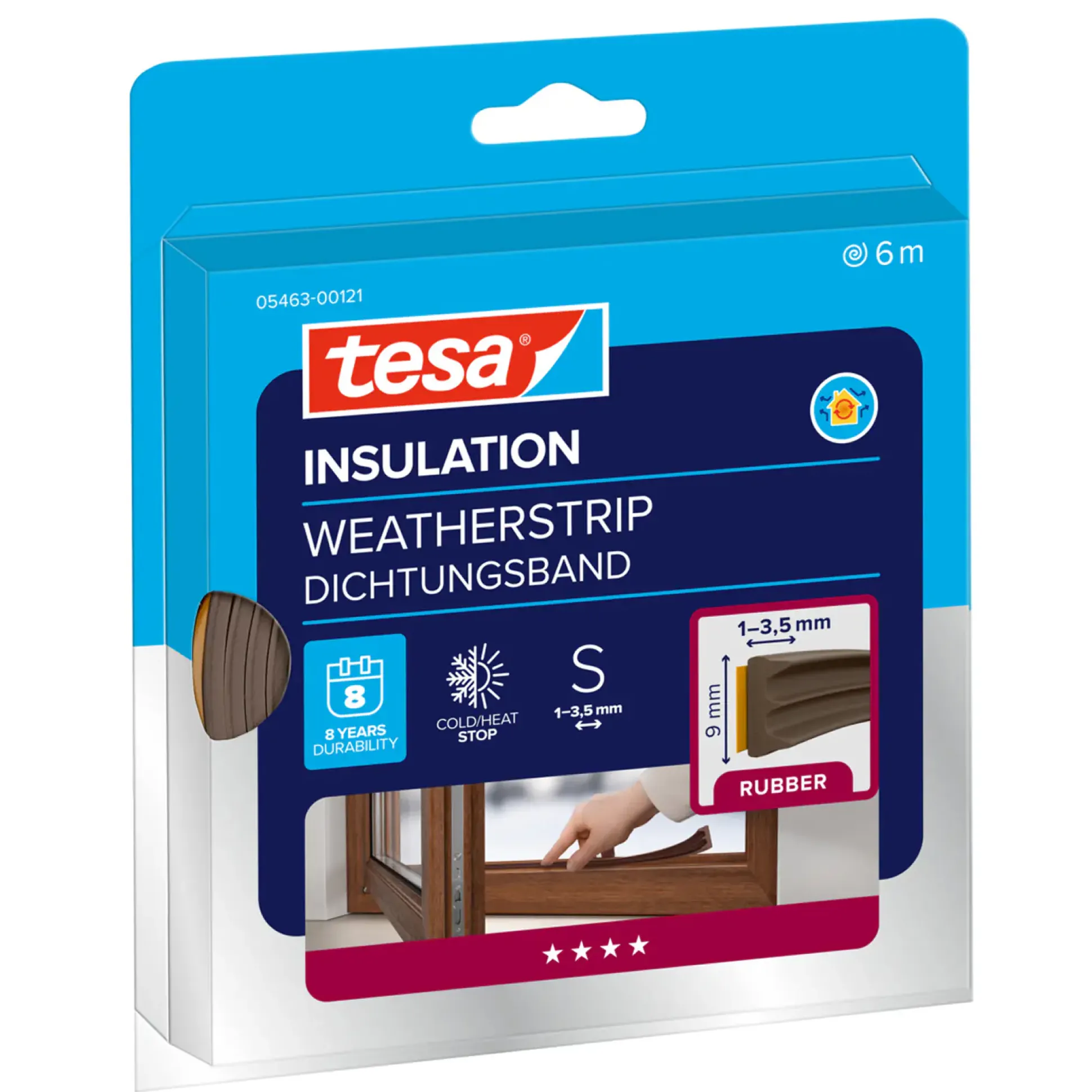 tesa Insulation E-Profil Classic 6 m, braun