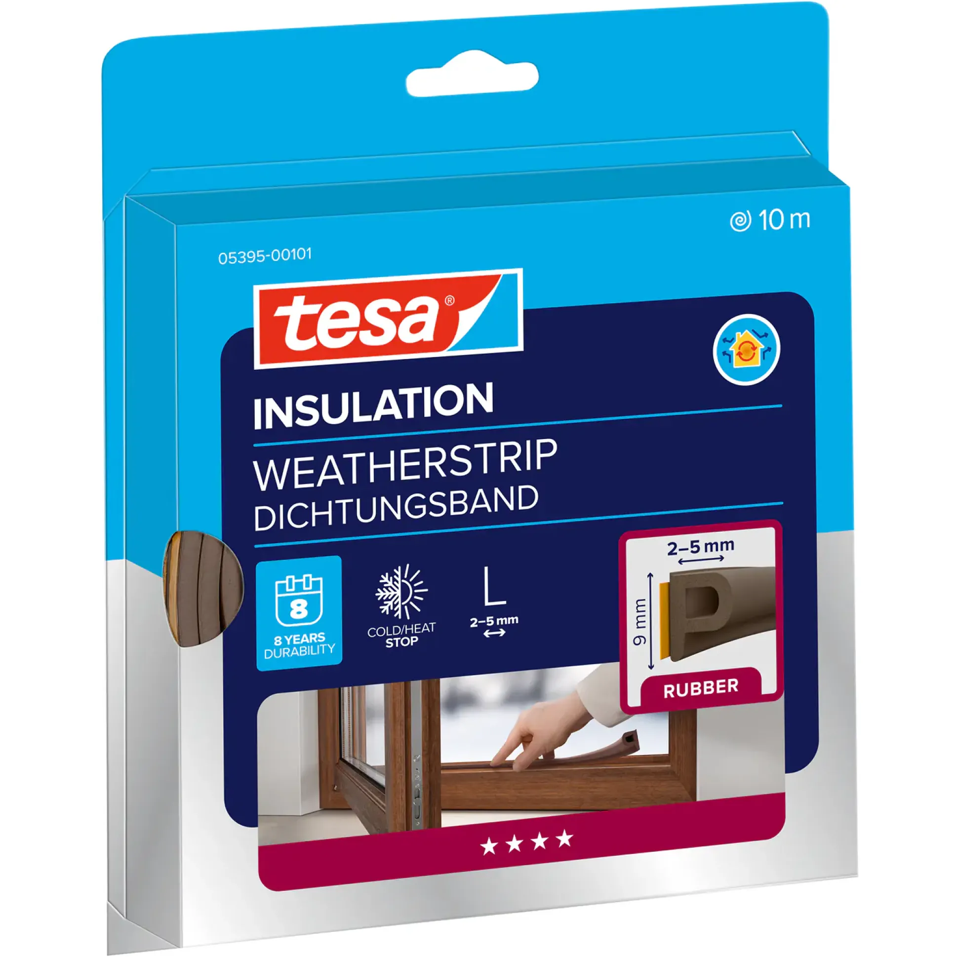 tesa Insulation P-Profil Classic 10 m, braun