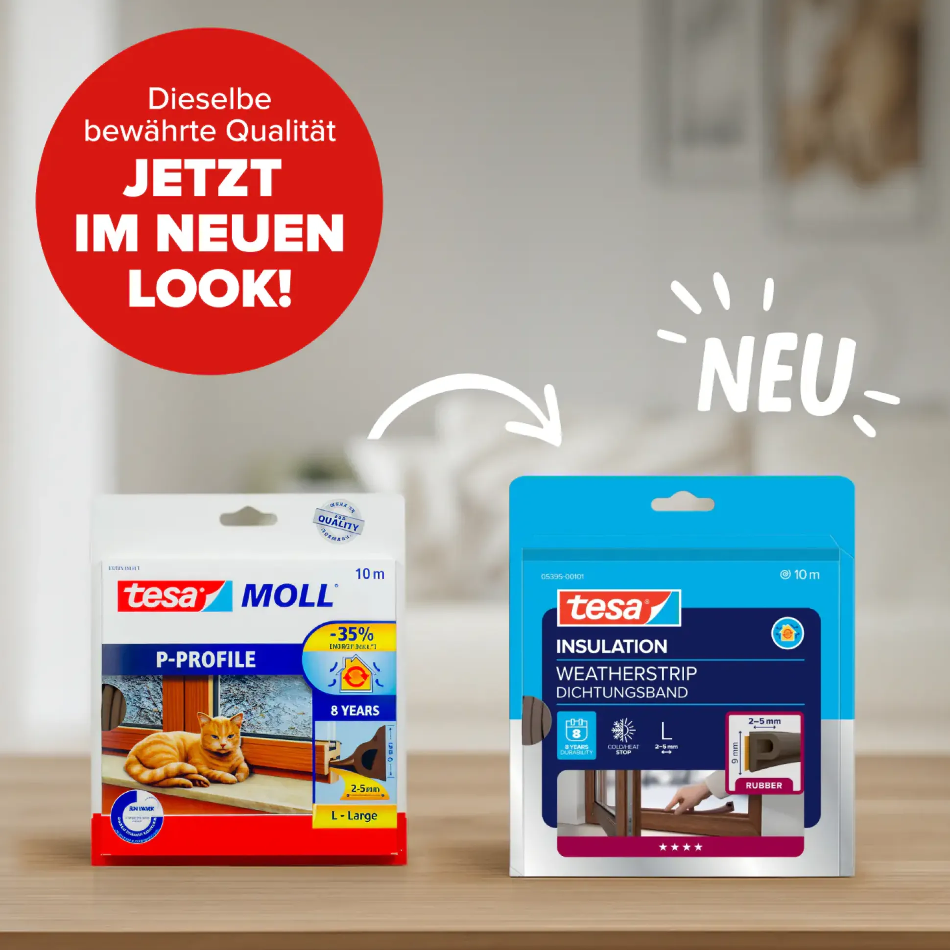 tesa Insulation P-Profil Classic 10 m, braun