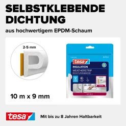 tesa Insulation P-Profil Classic 10 m, weiß