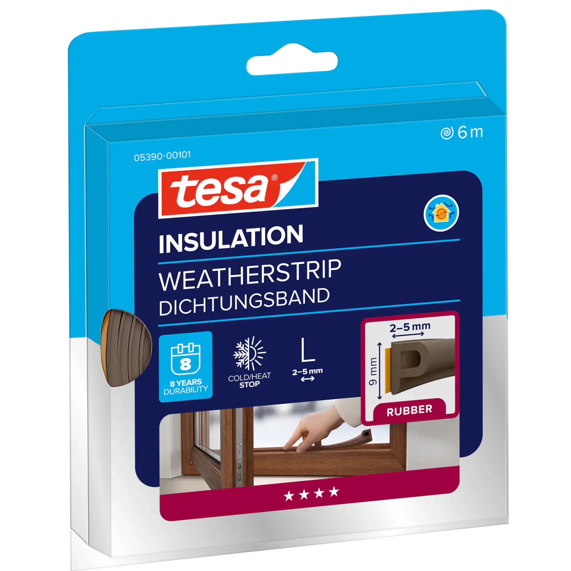 tesa Insulation P-Profil Classic 6 m, braun