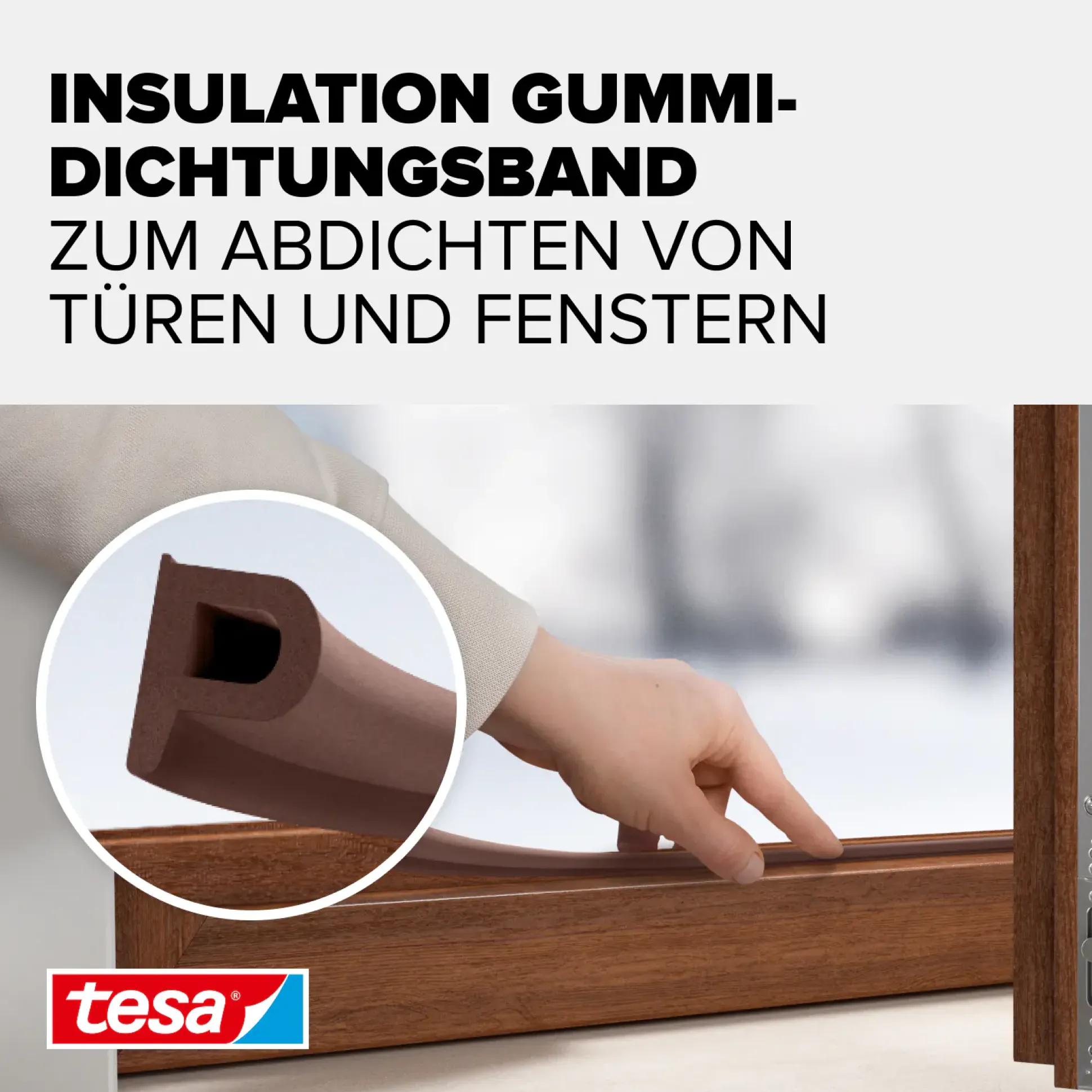 tesa Insulation P-Profil Classic 6 m, braun
