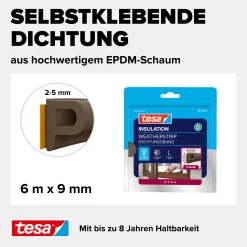 tesa Insulation P-Profil Classic 6 m, braun