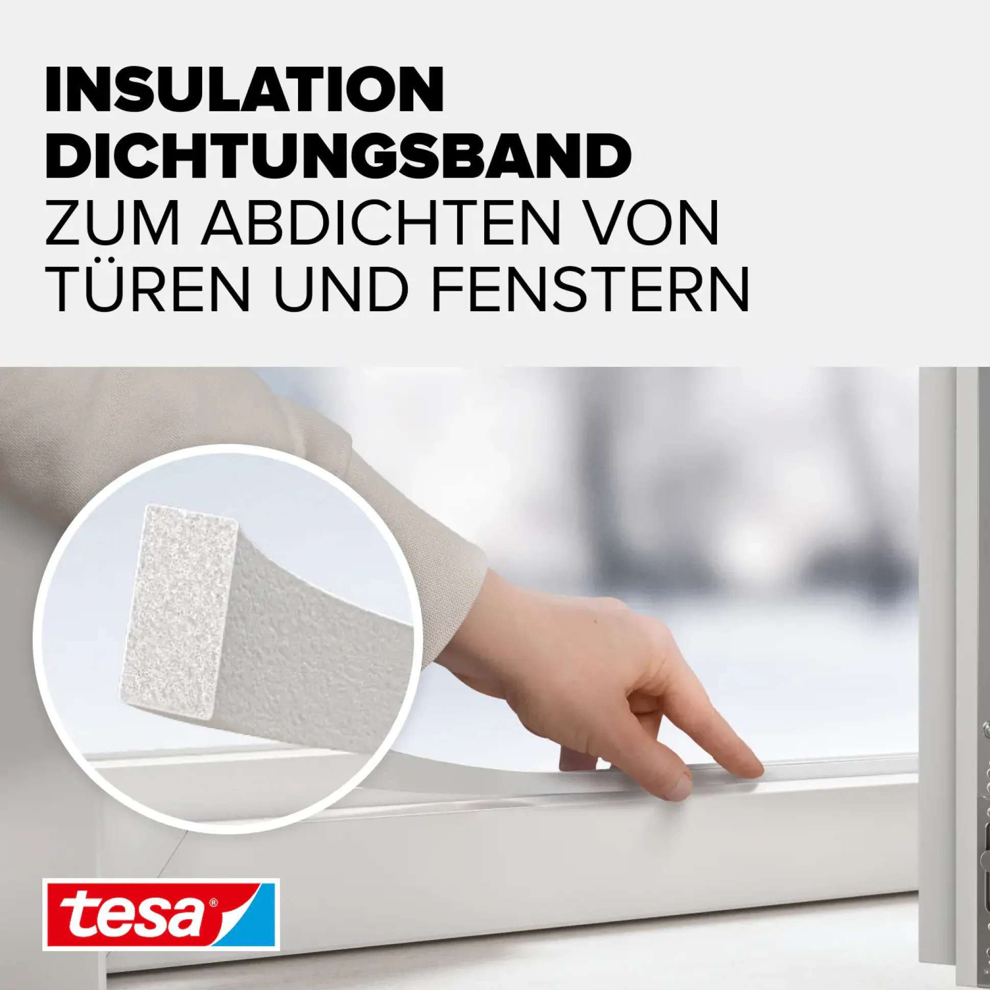tesa Insulation Schaumstoff-Dichtung Universal 10 m, weiß