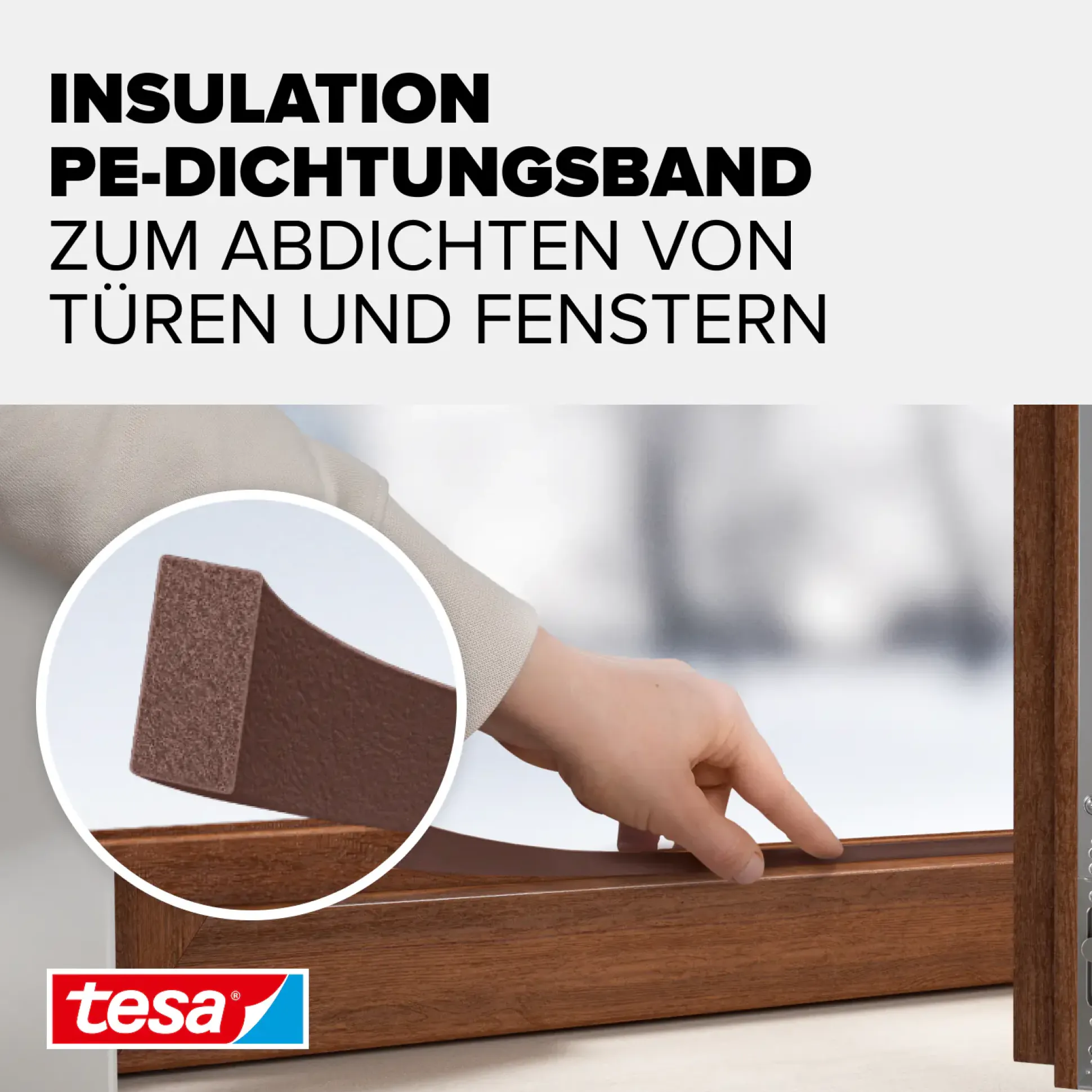 tesa Insulation Schaumstoffdichtung Standard 6 m, braun