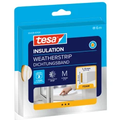 tesa Insulation Schaumstoff Fensterdichtung 6 m, weiß
