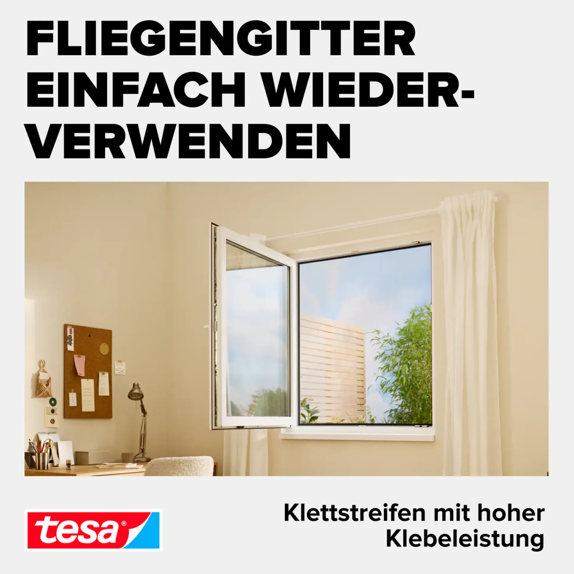 tesa Klettband-Ersatzrolle COMFORT für Fliegengitter 5,60 m