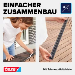 tesa Lamellentür Premium Teleskop 95 x 220 cm anthrazit