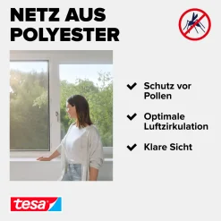 tesa Pollenschutzgitter 120 x 240 cm anthrazit