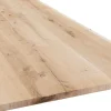 Tischplatte Eiche massiv mit natürlicher Kante 145 x 70 x 2,6 cm