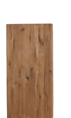 Tischplatte Eiche massiv mit natürlicher Kante 145 x 70 x 2,6 cm
