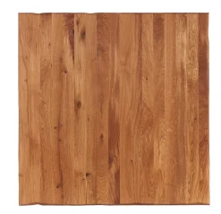 Tischplatte Eiche massiv 90 x 90 cm 38 mm mit natürlicher Kante
