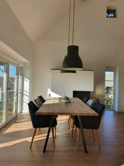 Tisch-Set "Live Edge" Akazie 200 x 90 cm x 38 mm inkl. Tischbeine U-Form