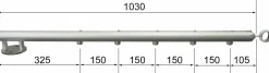 Treba B52 AluTec Geländerstab Aluminium eloxiert