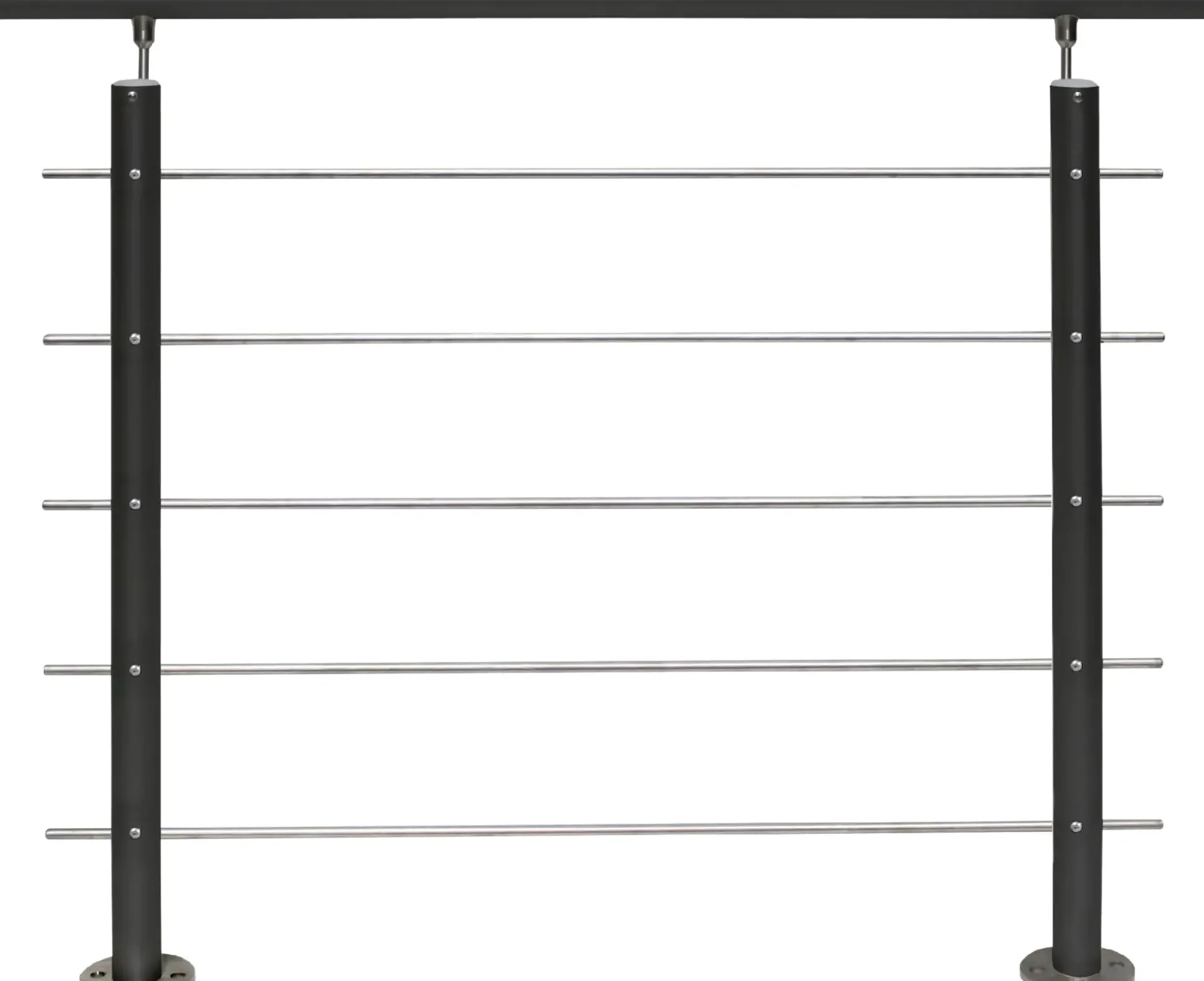 Treba Geländer-Set Aluminium AB10 anthrazit Bodenmontage