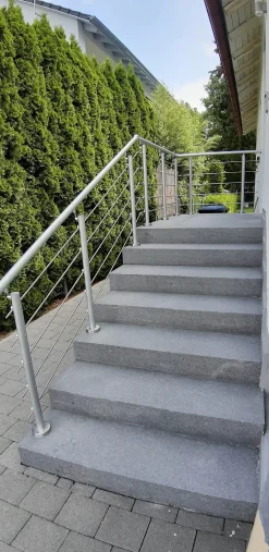 Treba Geländer-Set Aluminium AB6 eloxiert Bodenmontage