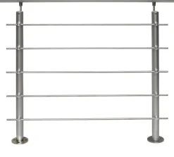 Treba Geländer-Set Aluminium AB6 eloxiert Bodenmontage