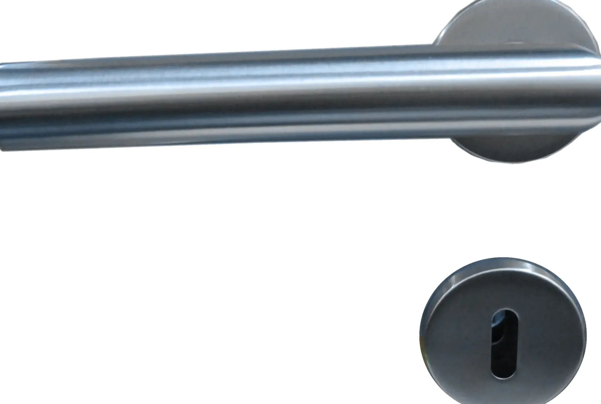 TrendLine BB-Rosettengarnitur Edelstahl Ø 5 cm rund gerader Griff