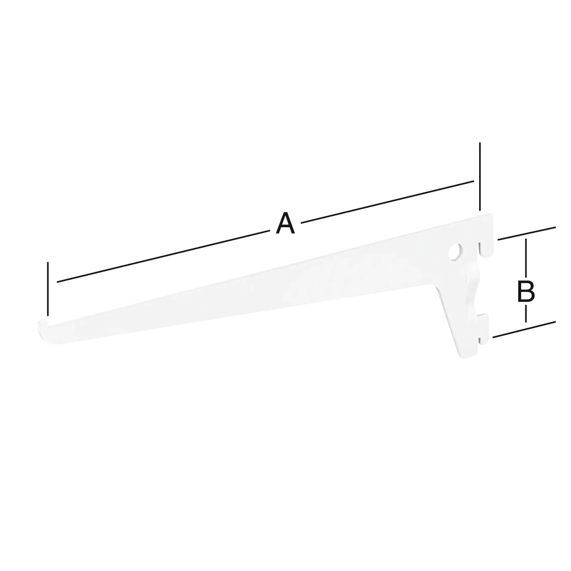 TrendLine Einlochträger 1-reihig weiß 15 x 7 cm