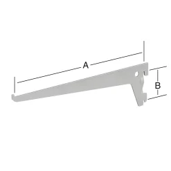 TrendLine Einlochträger 1-reihig grau 15 x 7 cm