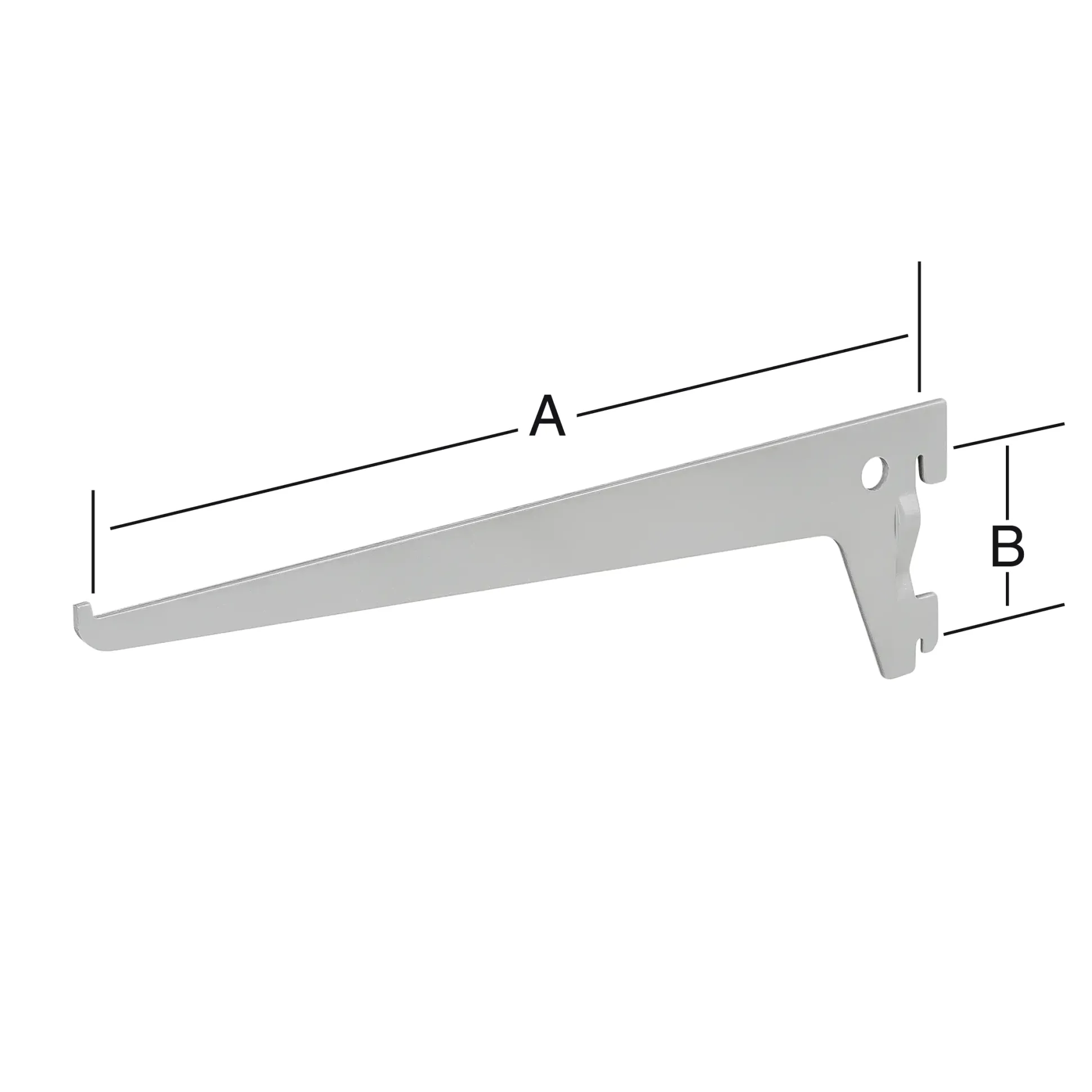 TrendLine Einlochträger 1-reihig grau 15 x 7 cm
