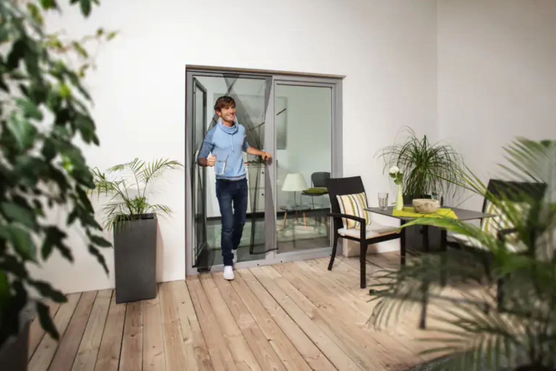 TrendLine Fliegenschutz Türvorhang 100 x 210 cm anthrazit kürzbar