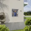 TrendLine Fliegenschutz-Fenster 120 x 150 cm schwarz/weiß kürzbar