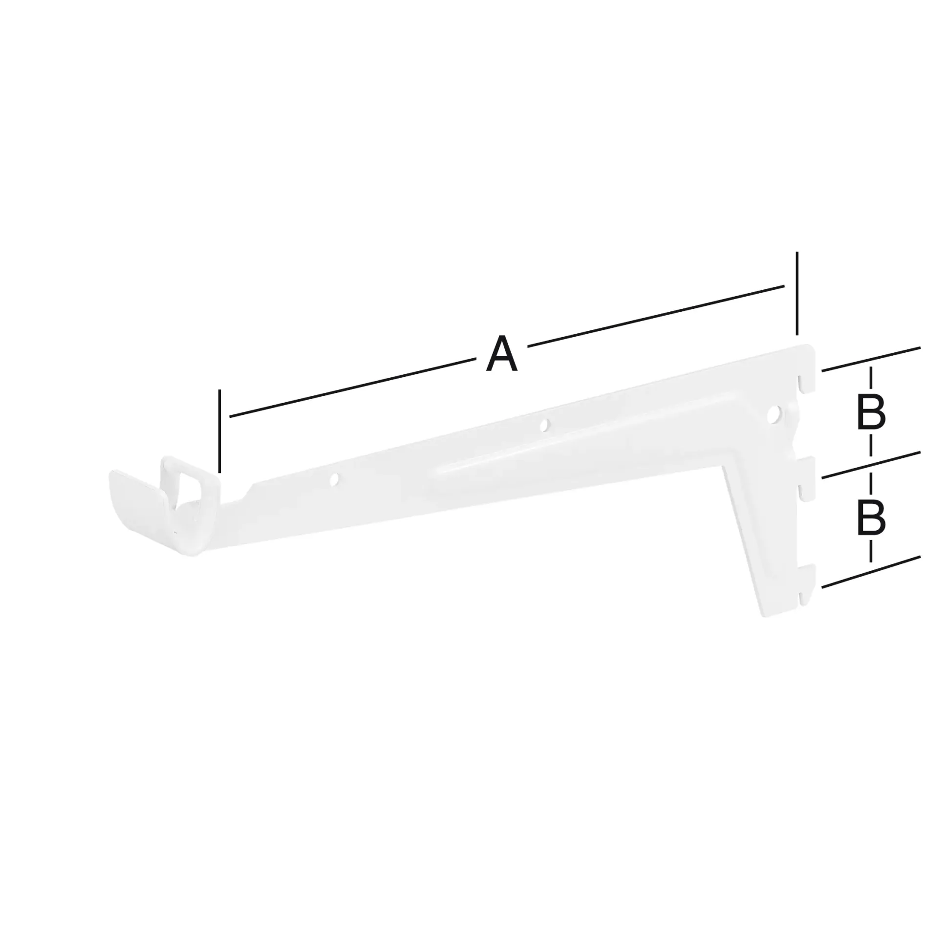 TrendLine Träger für Kleiderstangen weiß 33 x 3,6 cm