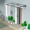 TrendLine Vordach Bordeaus Aluminium schwarz 200 x 90 cm