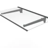 TrendLine Vordach Nizza Aluminum schwarz 140 x 90 cm