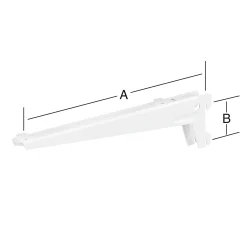 TrendLine Winkelträger 1-reihig weiß 38 x 7 cm