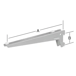 TrendLine Winkelträger 1-reihig grau 28 x 7 cm