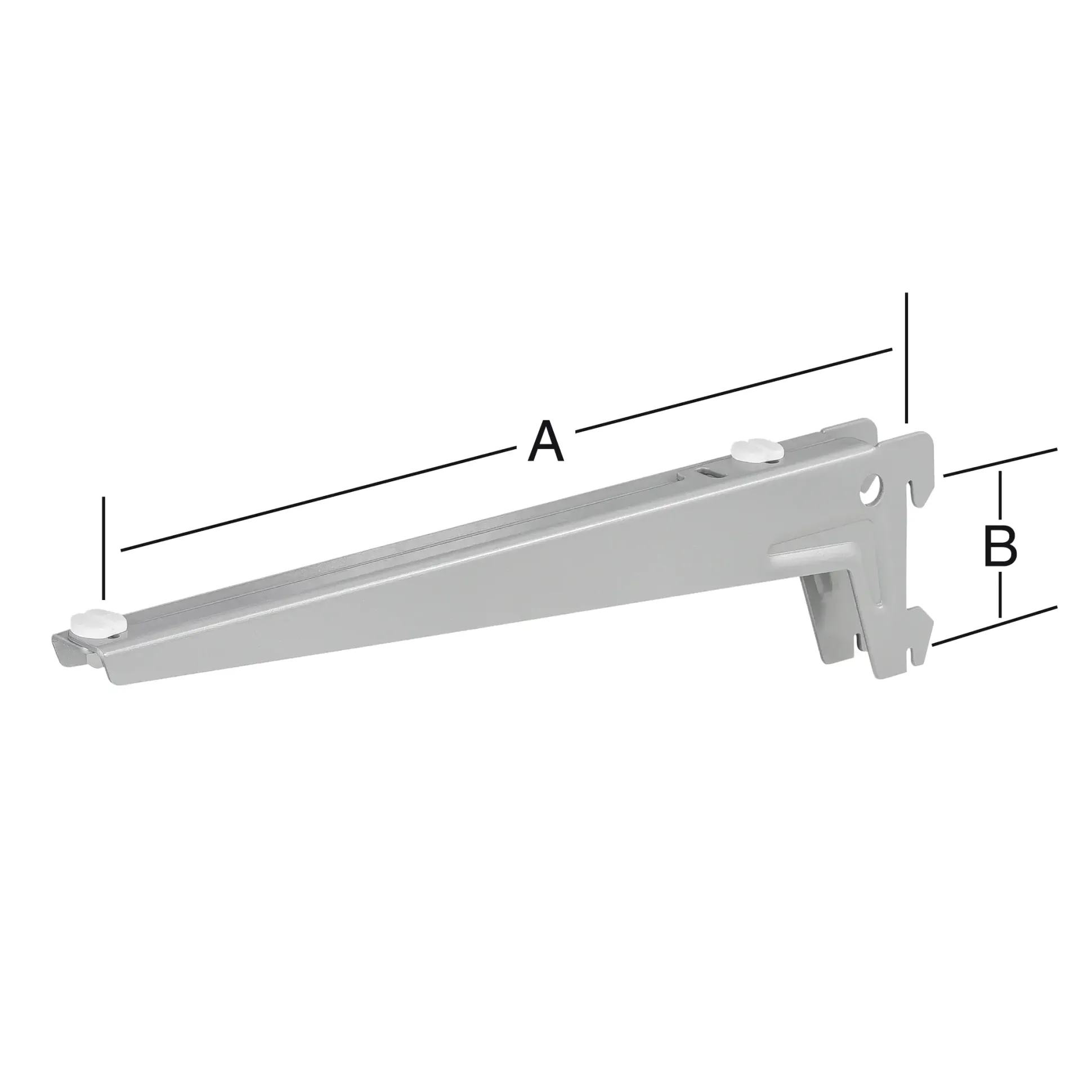 TrendLine Winkelträger 1-reihig grau 18 x 7 cm