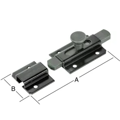 Vormann Bolzen-Knopfriegel 160 x 60 mm Stahl schwarz