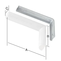 Vormann Design-Konsolen weiß 135 x 90 x 28 mm
