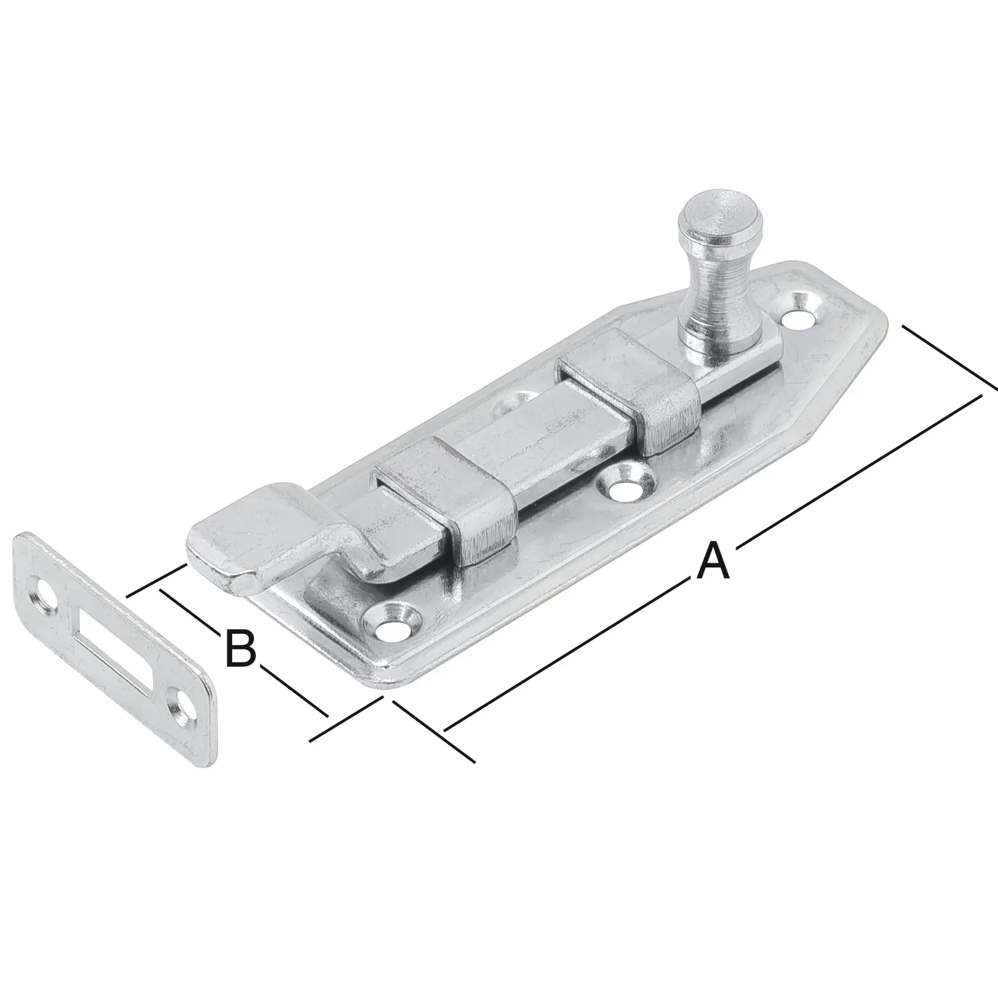 Vormann Fensterriegel verzinkt 80 x 30 mm gekröpfte Form