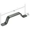 Vormann Handgriff Stahl 16 x 2 cm schwarz