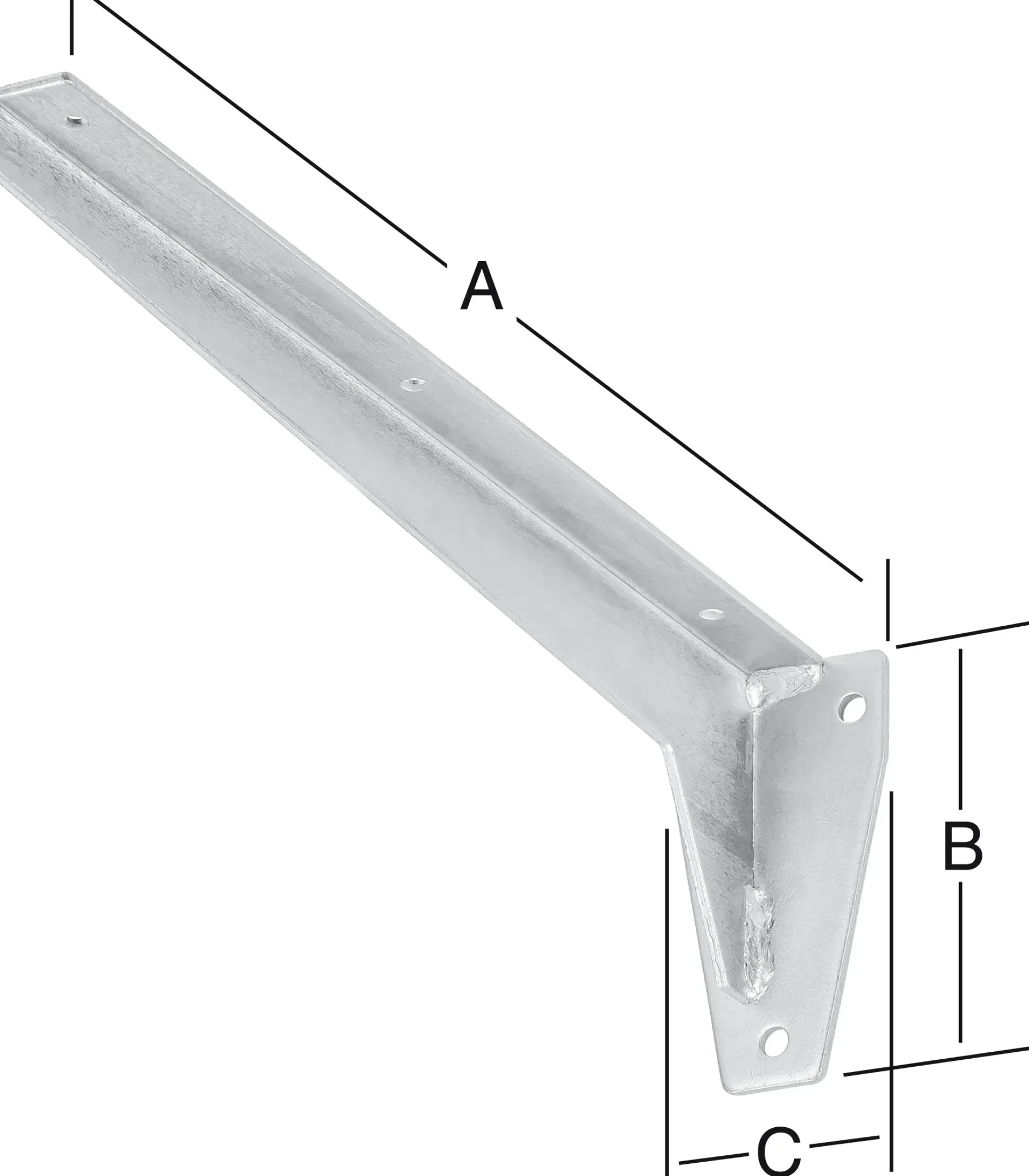 Vormann L-Profil-Konsole 175 x 70 x 37 mm Stahl verzinkt