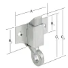Vormann Oberlichtschnäpper verzinkt 46 x 21/29 x 50/60 mm