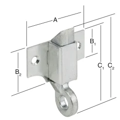 Vormann Oberlichtschnäpper verzinkt 46 x 21/29 x 50/60 mm