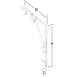 Vormann Schmiedeeiserne Konsolen weiß 20.2 x 20.2 cm
