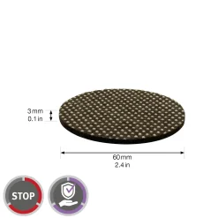 Wagner Anti-Rutschpad für Möbel selbstklebend Ø 60 x 3 mm braun beige 4 Stück
