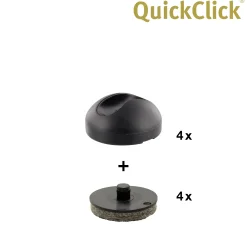 Wagner Bodenschoner für Möbel Hairpin Ø 30 x 20 mm schwarz - 4 Stück