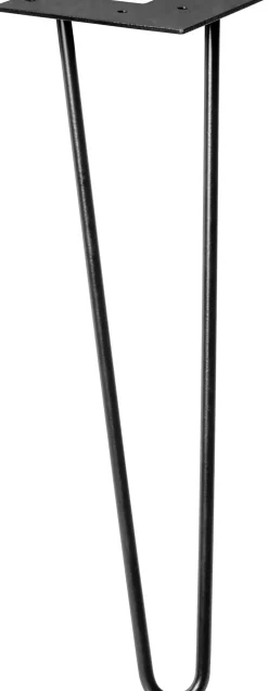 Wagner Möbelfuß Hairpin Stahl 40 x 12 cm schwarz - 1 Stück