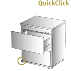 Wagner Möbelfuß Justus Slim Kunststoff Ø 2 x 2 cm schwarz 4 Stück