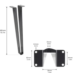 Wagner Möbelfuß ST 0640 Stahl 20 cm schwarz matt - 1 Stück